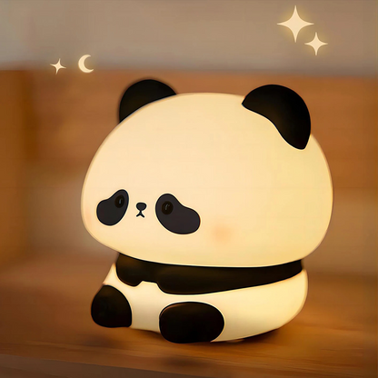 Cute LED Panda Silicone Night Light - Rechargeable with timer