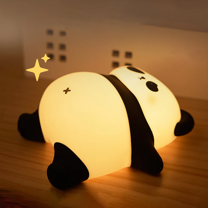 Cute LED Panda Silicone Night Light - Rechargeable with timer