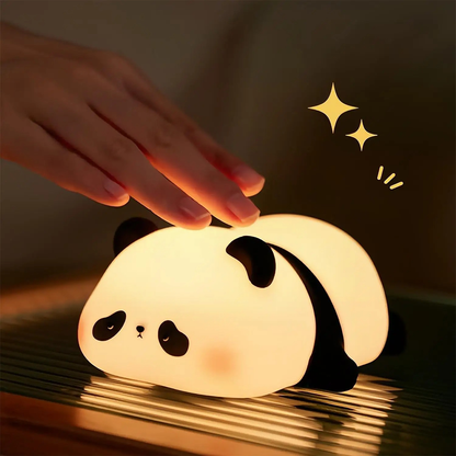 Cute LED Panda Silicone Night Light - Rechargeable with timer